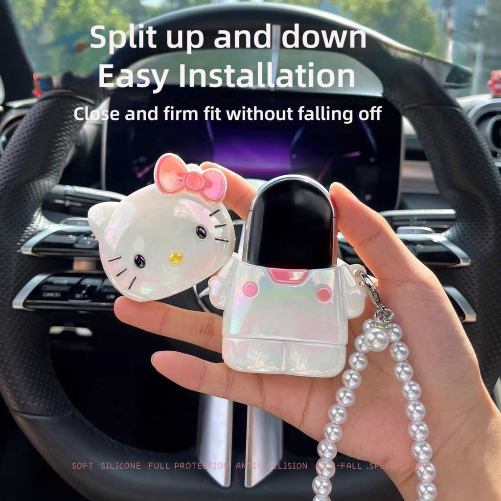 Cartoon Ice Pattern KT Cat Key Cover - Soft & Stylish | Wholesale & Custom