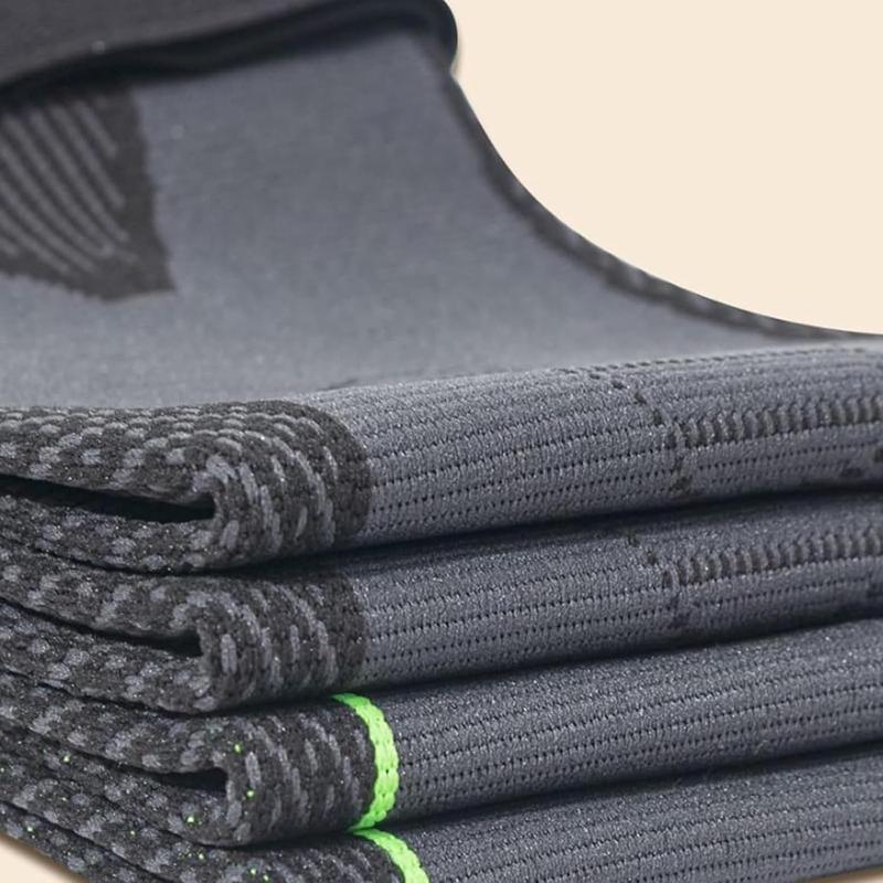 2-Pack Full-Length Striped Thermal Leg Compression Sleeves - Knee Supporter