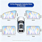 4 Piece Magnetic Car Side Window Sunshade, UV Protection, Universal Fit for All Cars, Privacy Curtain for Sleep Home Camping