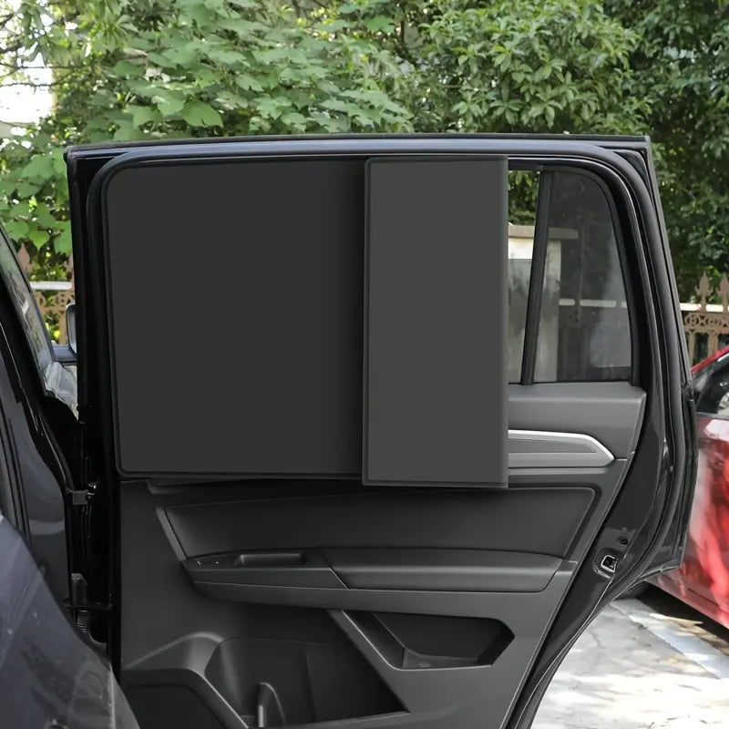 4 Piece Magnetic Car Side Window Sunshade, UV Protection, Universal Fit for All Cars, Privacy Curtain for Sleep Home Camping