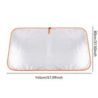2026 New Portable Heat-Insulating Sun Visor, Car Windshield Sunshade, Summer Front Car Sun Visor for Shade, Fabric Material, Suitable for Travel & Camping, Compatible with Sedan, SUV & Truck Models, Sun Cover for Car Windshield