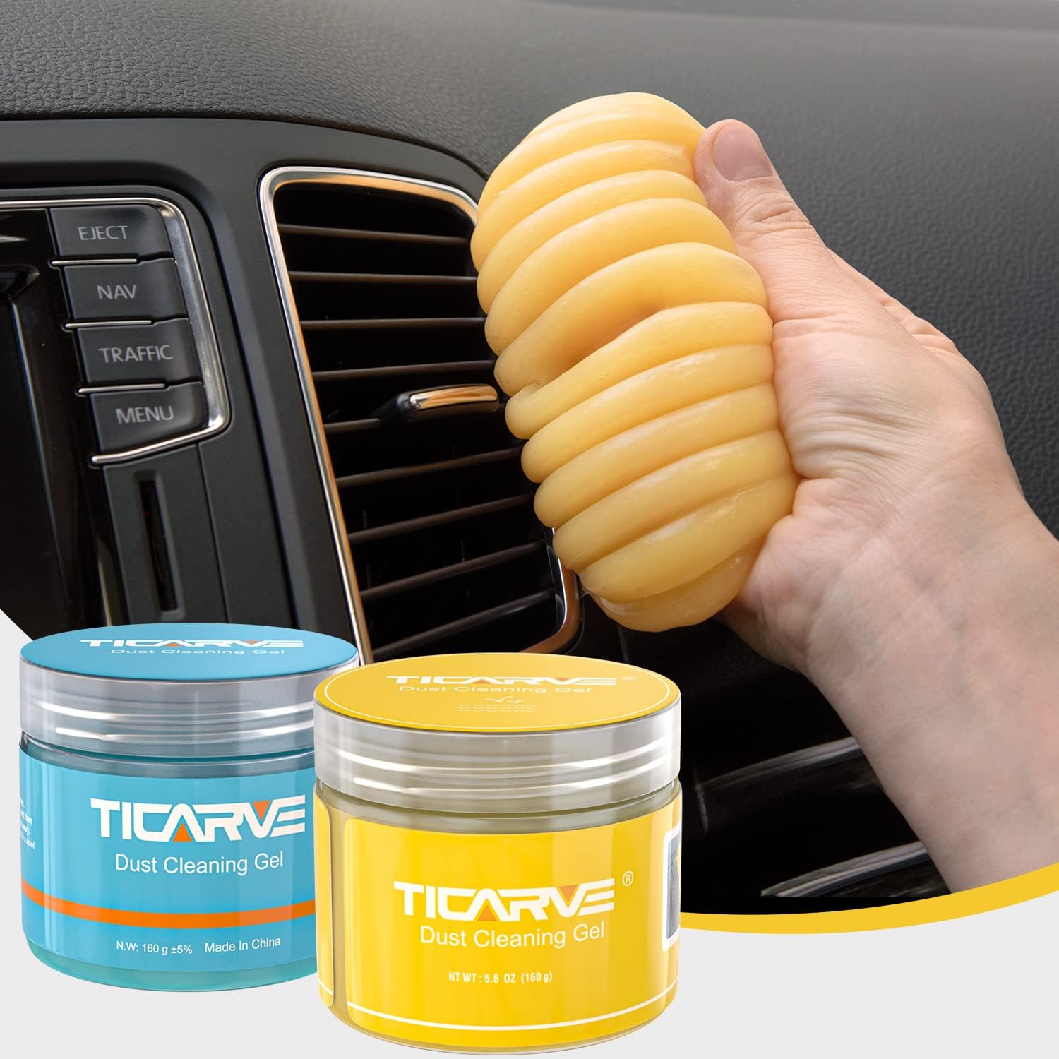 TICARVE Cleaning Gel for Car Detail Putty Cleaning Gel Auto Detail Tools Car Interior Cleaner Cleaning Mud Dust for Cars and Keyboard Cleaner Gel Clean Slime Reusable Car Vent Cleaner