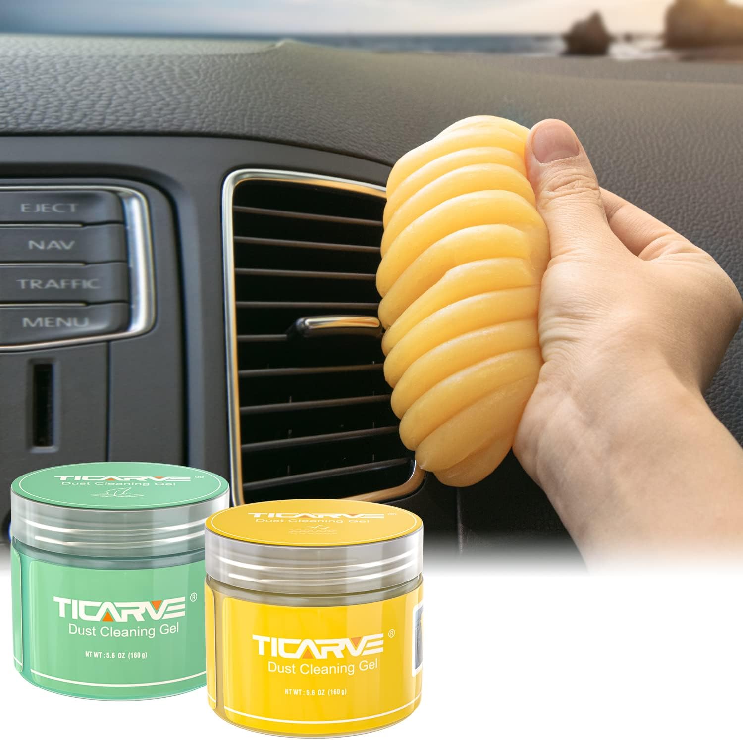 TICARVE Cleaning Gel for Car Detail Putty Cleaning Gel Auto Detail Tools Car Interior Cleaner Cleaning Mud Dust for Cars and Keyboard Cleaner Gel Clean Slime Reusable Car Vent Cleaner