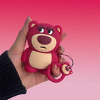 Cute Strawberry Bear Car Key Cover - Soft & Protective | Wholesale & Custom