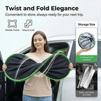 2026 New Portable Heat-Insulating Sun Visor, Car Windshield Sunshade, Summer Front Car Sun Visor for Shade, Fabric Material, Suitable for Travel & Camping, Compatible with Sedan, SUV & Truck Models, Sun Cover for Car Windshield