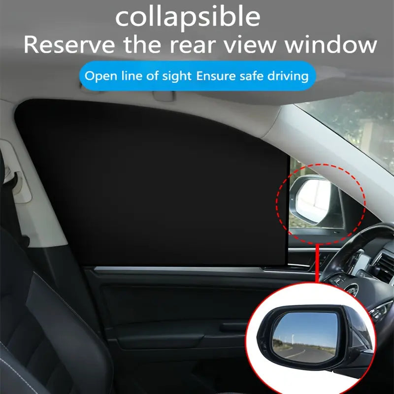 4 Piece Magnetic Car Side Window Sunshade, UV Protection, Universal Fit for All Cars, Privacy Curtain for Sleep Home Camping